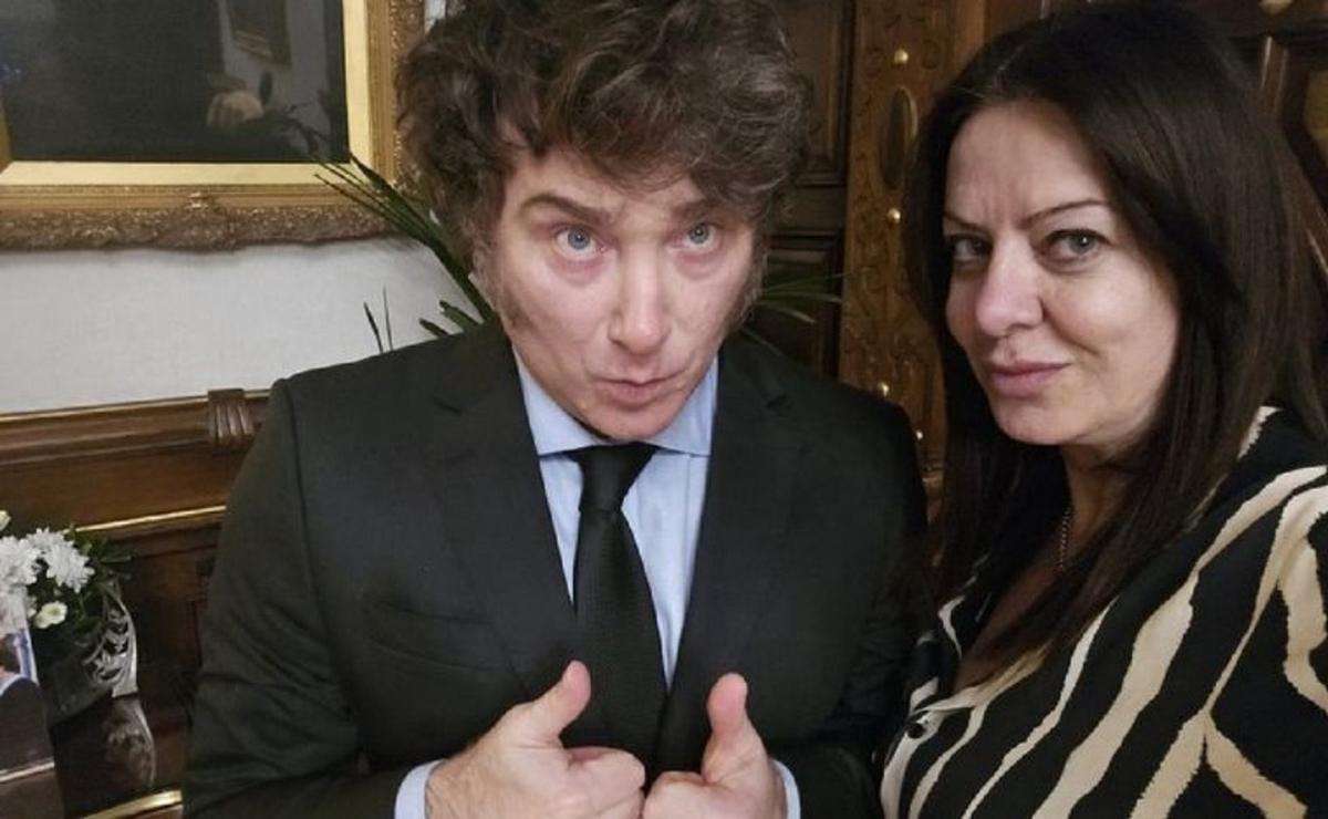 FOTO: Javier Milei junto a Sandra Pettovello.