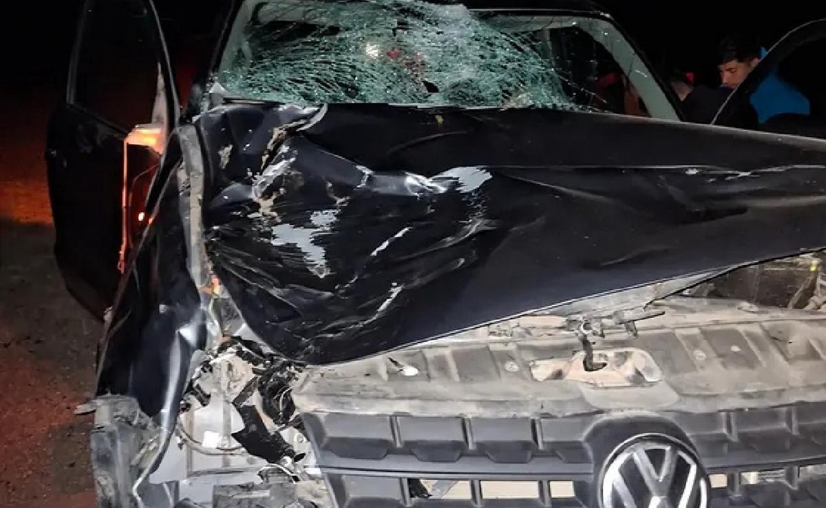 Así quedó el auto tras el choque. (Foto: Instagram/Orlando Morales)
