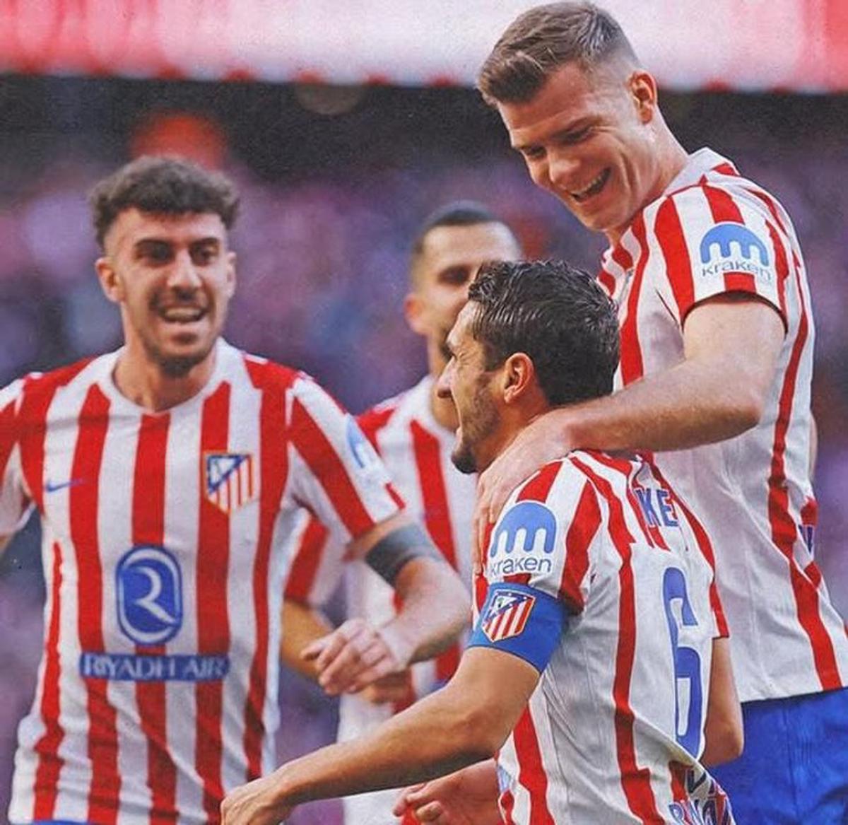 El festejo del Atlético de Madrid. Foto: Agencia NA (Prensa Atlético).