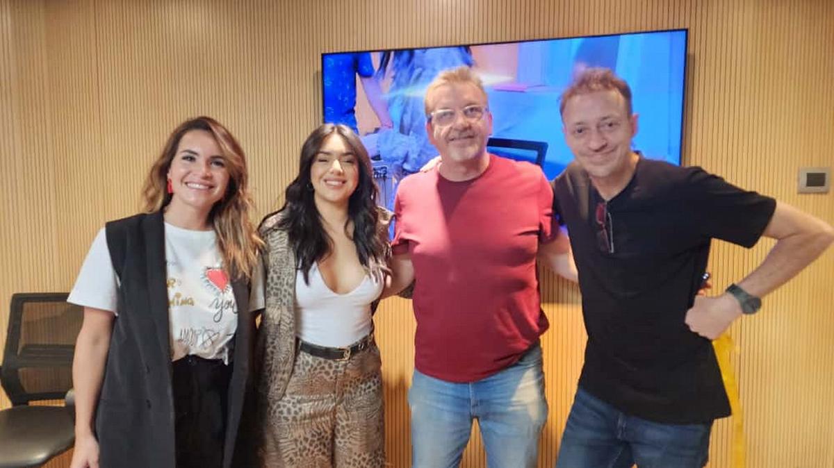 Ángela Leiva, en los estudios de Cadena 3.