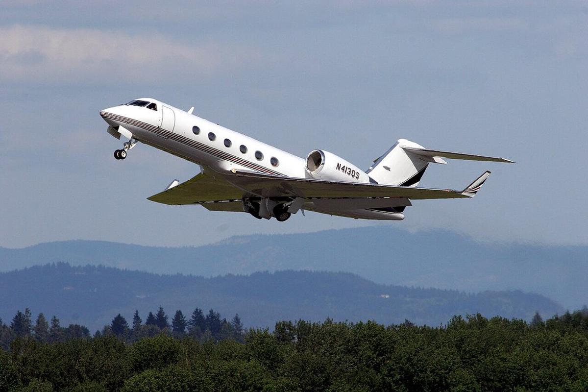 Gulfstream IV. Foto Redes. Agencia NA.