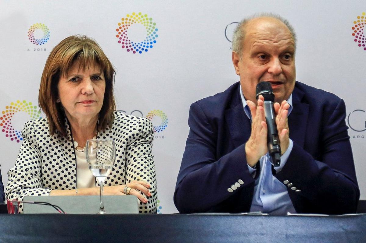 Otros tiempos. Patricia Bullrich y Hernán Lombardi. (Foto: archivo/NA)