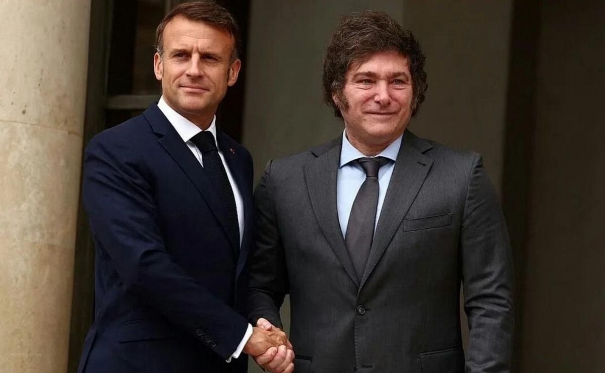 Macron y Milei.