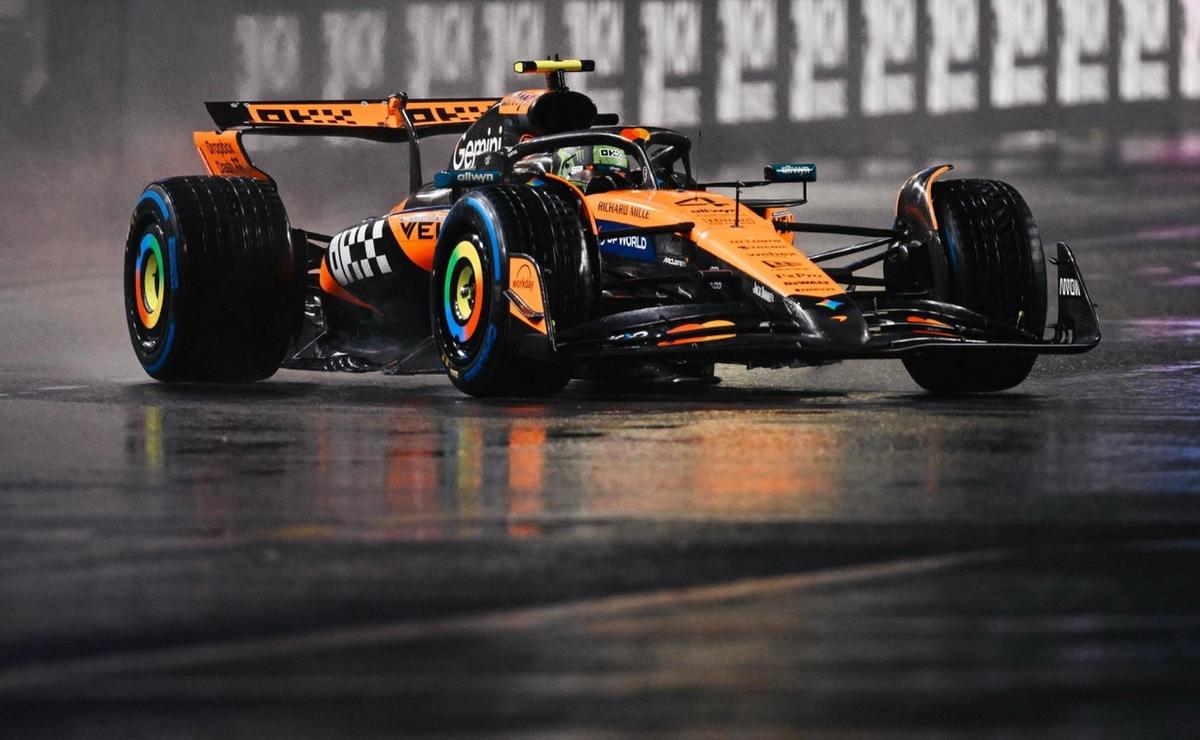 En dificilísimas condiciones, Norris batió a Verstappen por la pole en Las Vegas