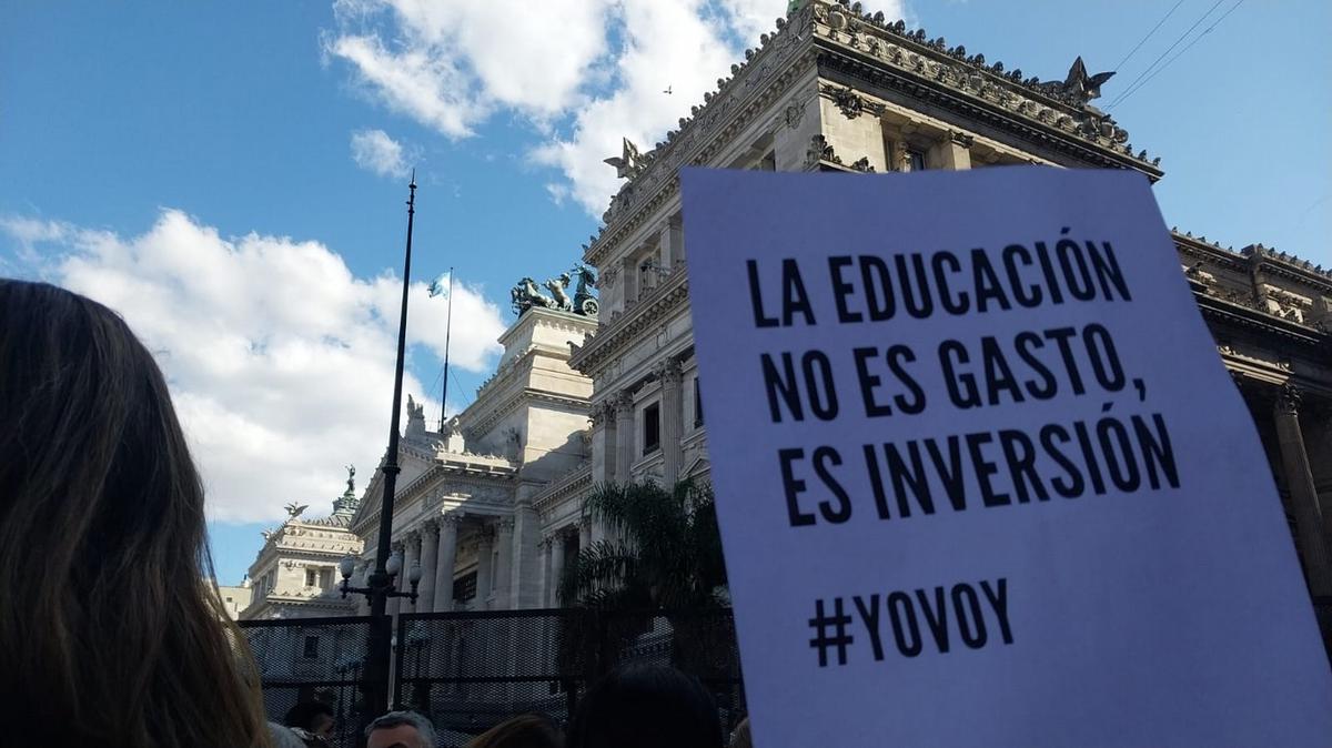 FOTO: La Marcha Federal Universitaria, en el Congreso