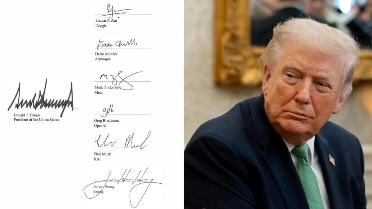 El documento y Donald Trump.