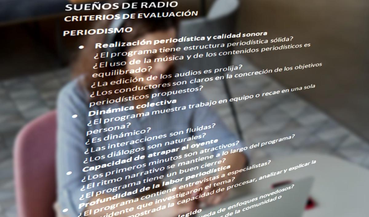 Cada categoría tiene criterios de evaluación específicos.