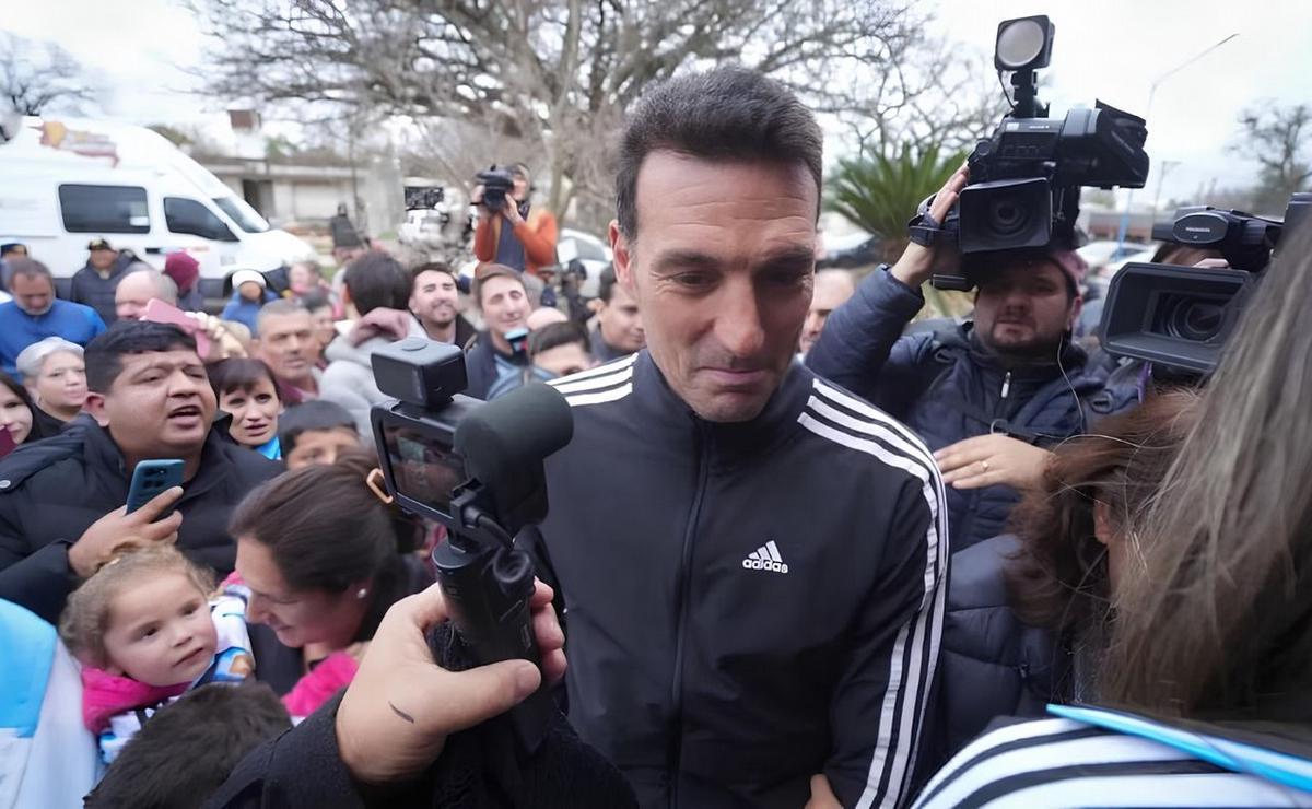 Lionel Scaloni en Pujato.
