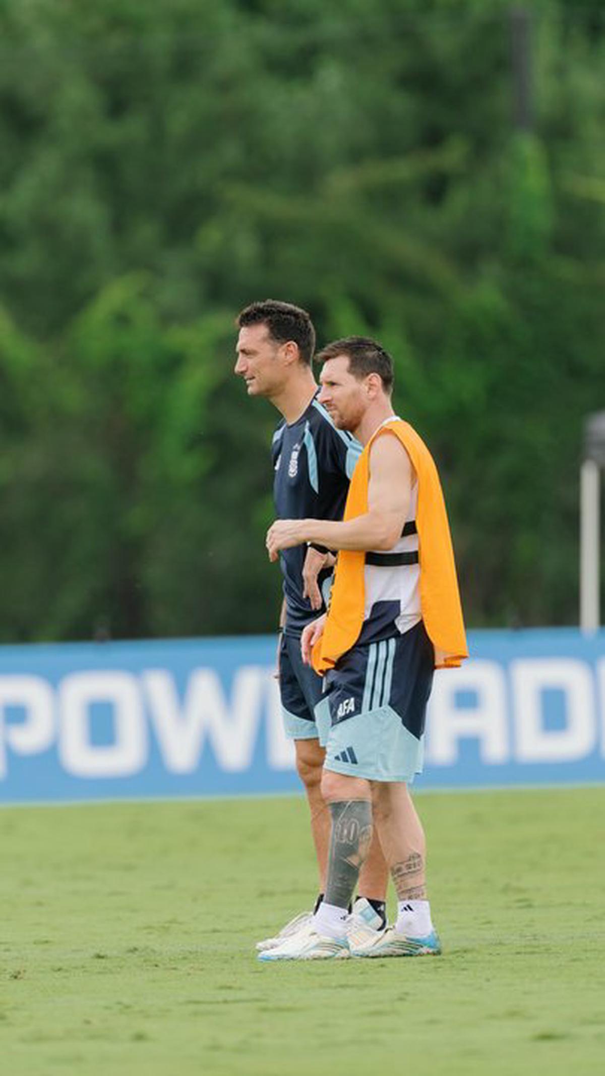 Argentina en su último entrenamiento de cara a la semifinal ante Inglaterra.