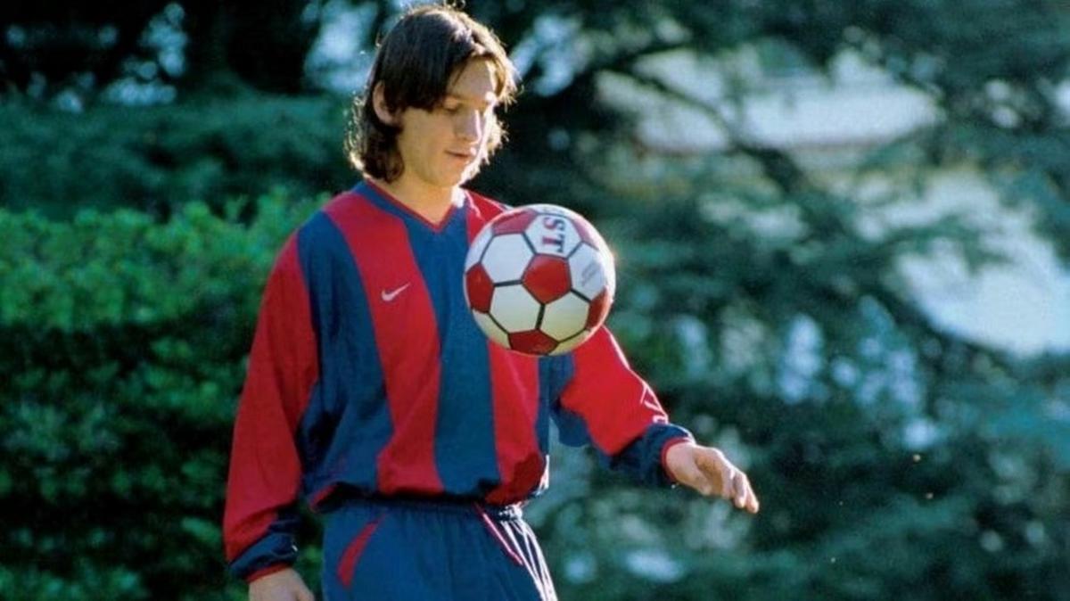 Lionel Messi, en las inferiores de Barcelona.