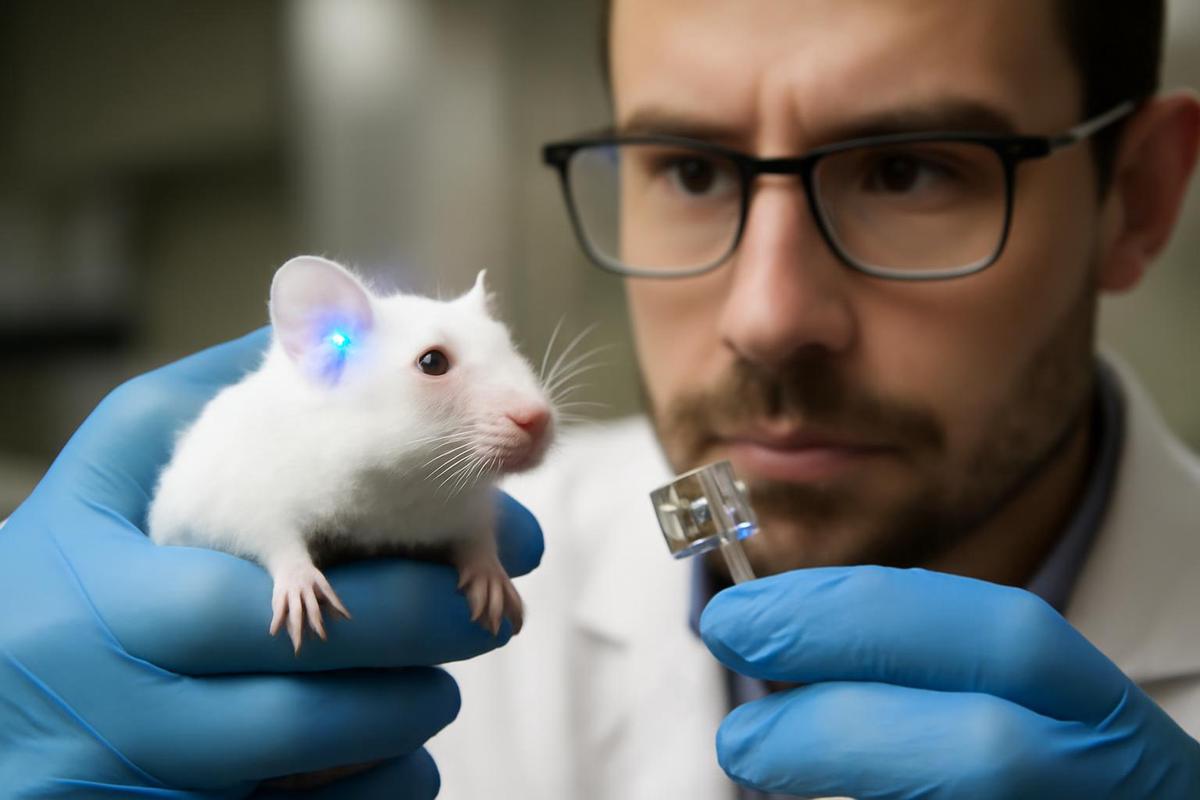 Implante cerebral que envía luz al cerebro