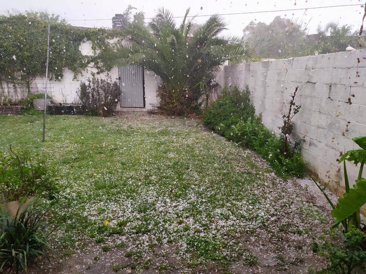 FOTO: El granizo sorprendió a Sampacho. (Gentileza Flavio Daniel Diaz)