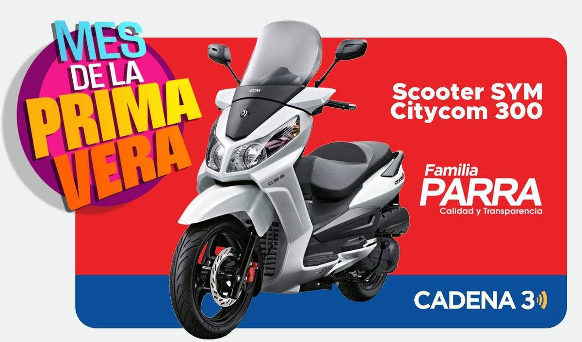 Familia Parra y Cadena 3 sortean un scooter SYM en el Mes de la Primavera.