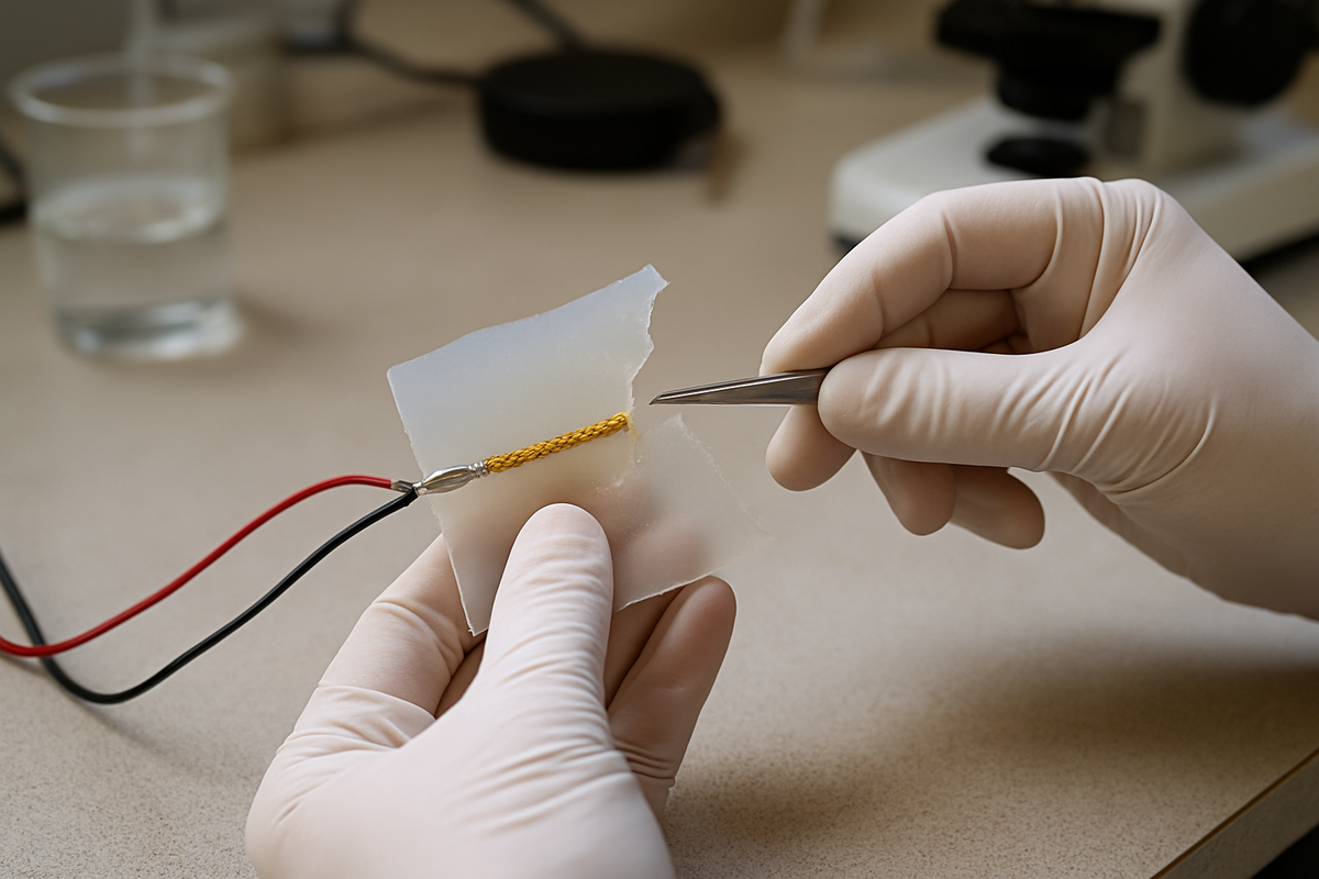 Polímero auto-reparable para electrónica flexible