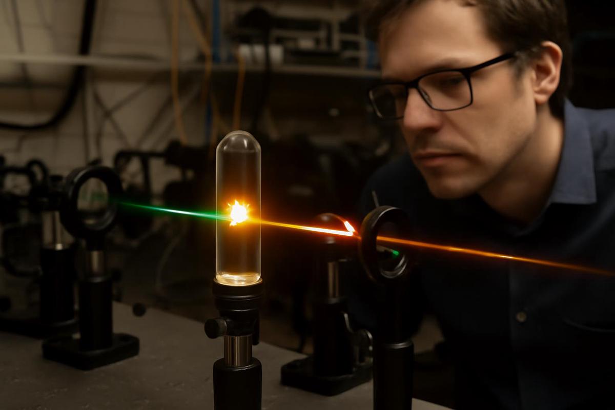Investigadores en el laboratorio de física cuántica