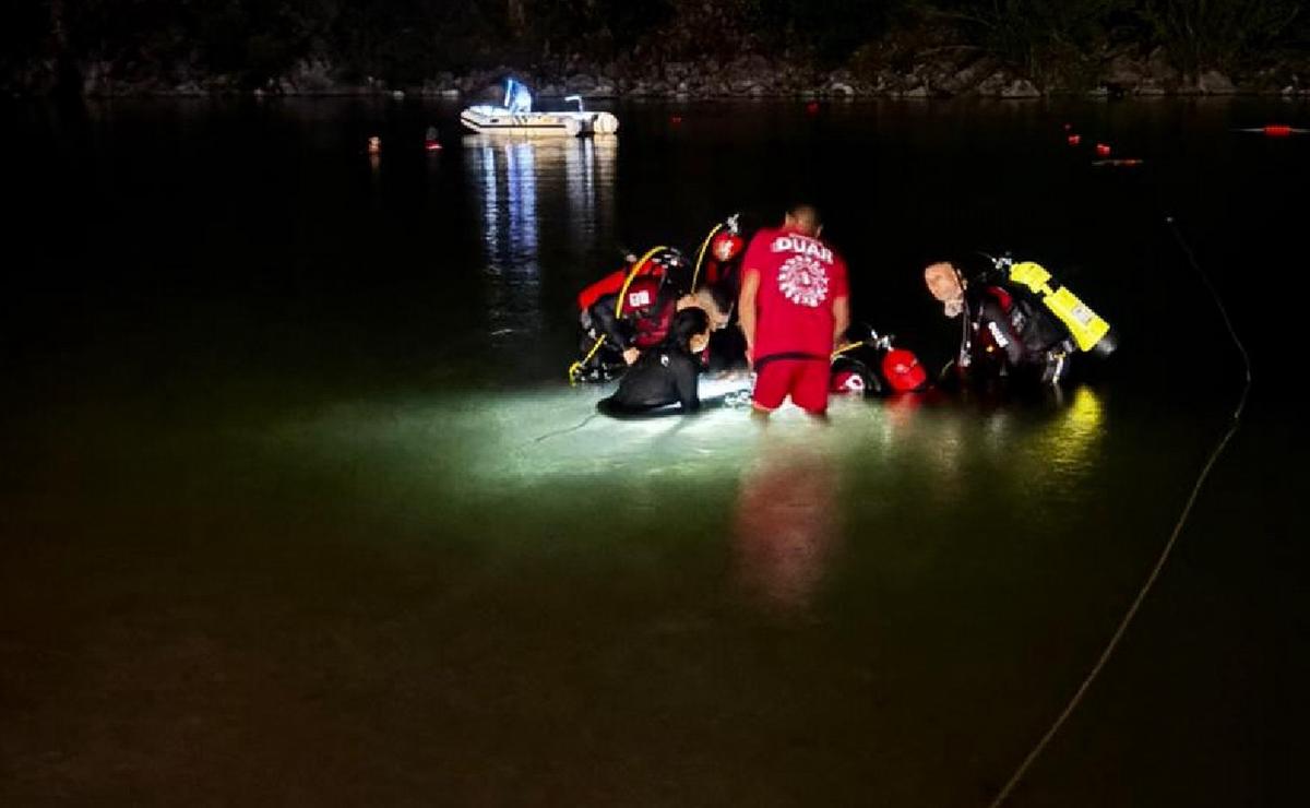 Operativo en la Laguna Azul.