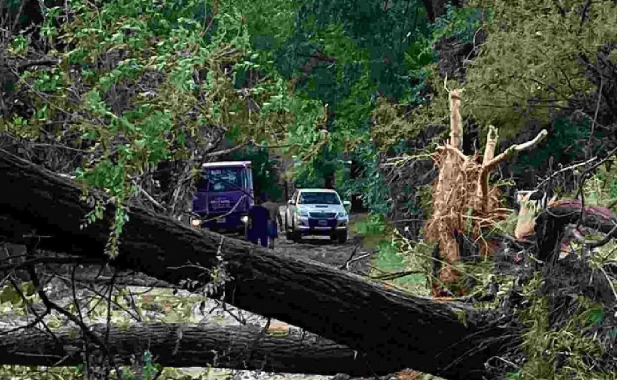 FOTO: Daños en Villas Ciudad de América tras el paso de la tormenta. (Alta Gracia Noticias)