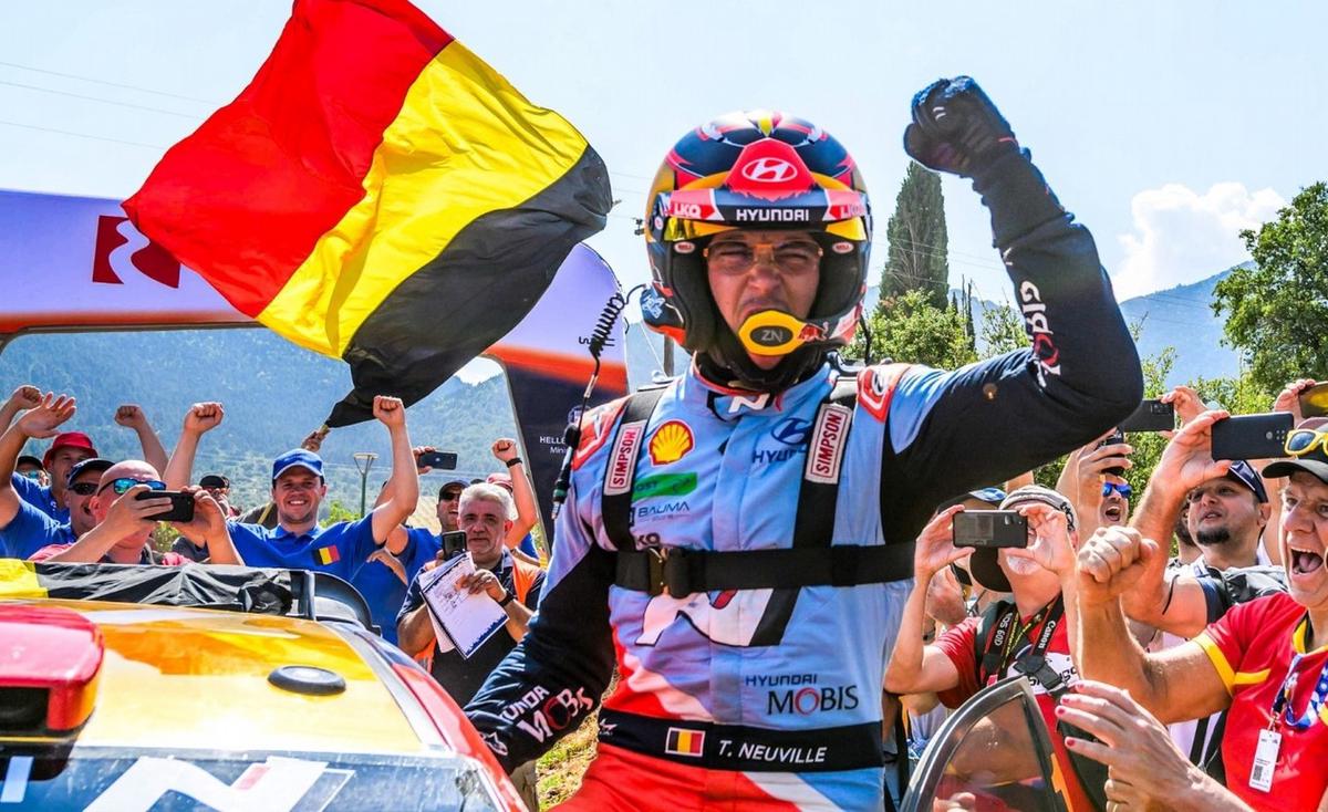 FOTO: Emocionado festejo de Neuville en Grecia, fue un triunfo clave