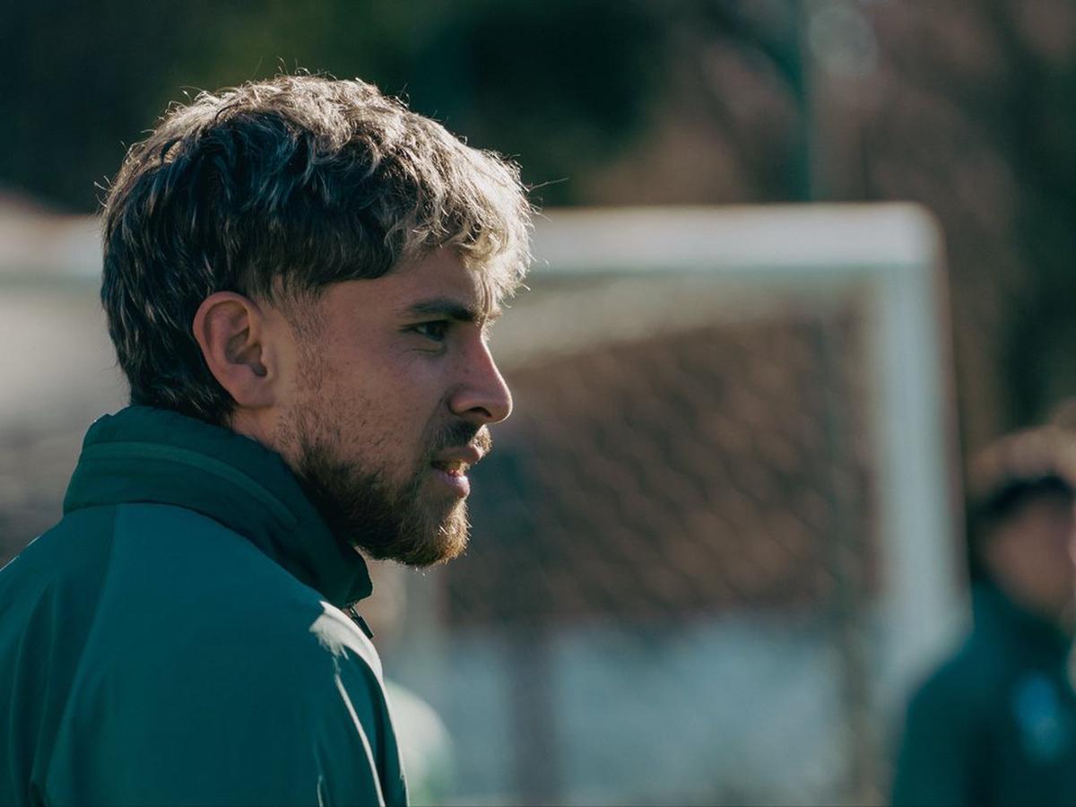 El arquero Facundo Sanguinetti en uno de sus últimos entrenamientos con Banfield.