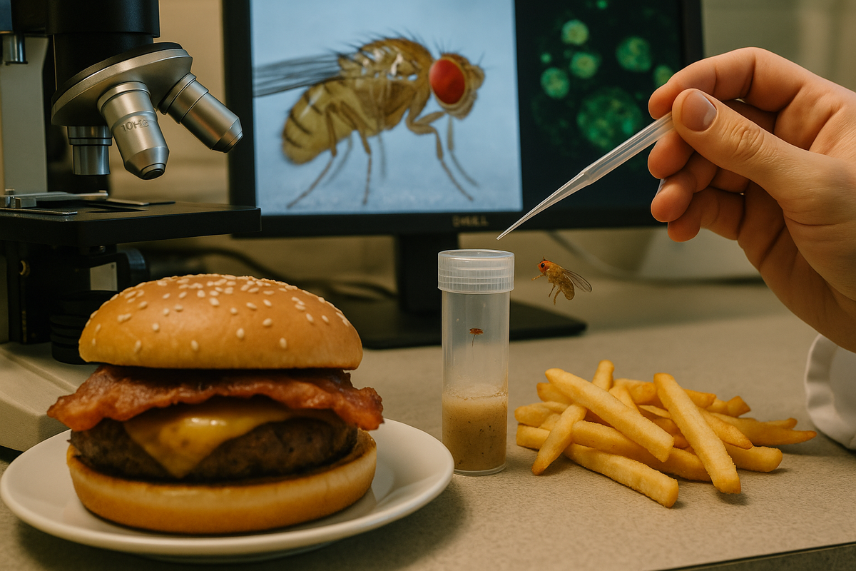 Estudio sobre el efecto de la dieta alta en grasas en la memoria de Drosófilas.