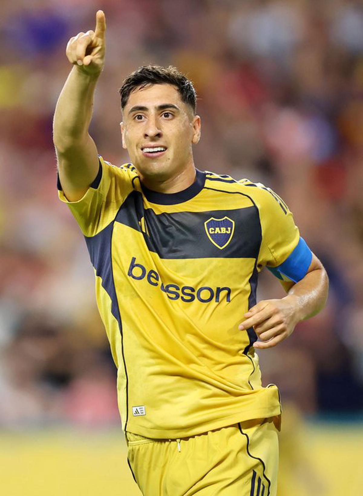 El delantero uruguayo de Boca Miguel Merentiel.