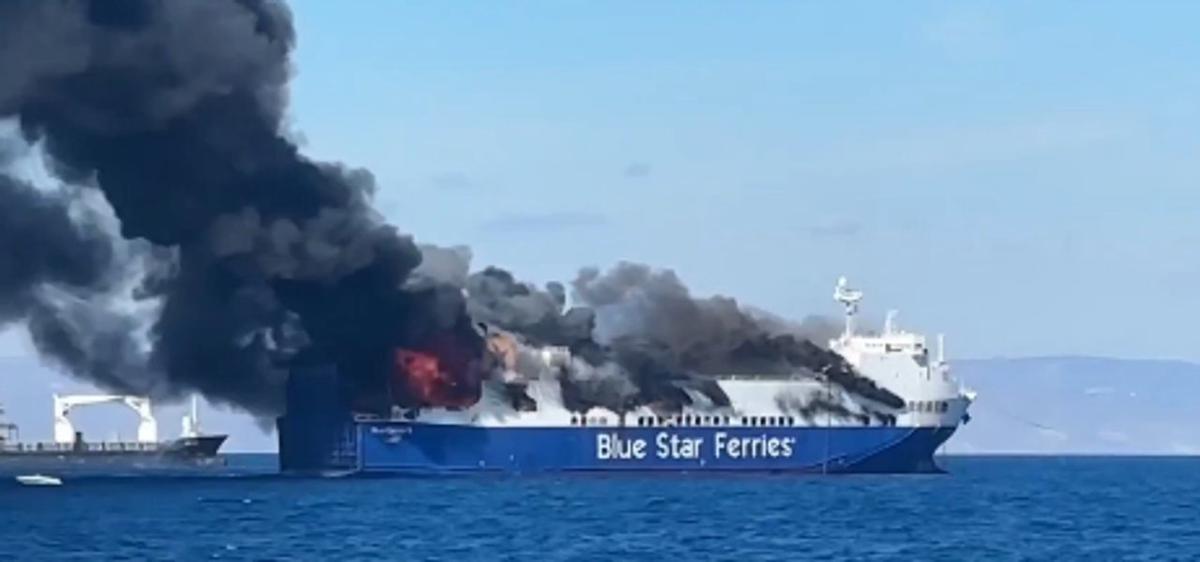 Incendio en ferry frente a Mykonos: evacuación exitosa de 29 personas