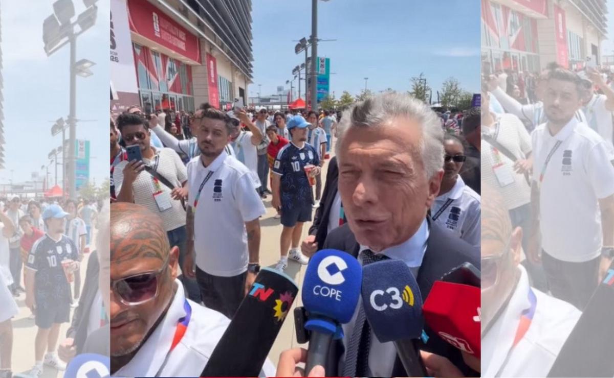 Mauricio Macri, en el estadio de Nueva Jersey.