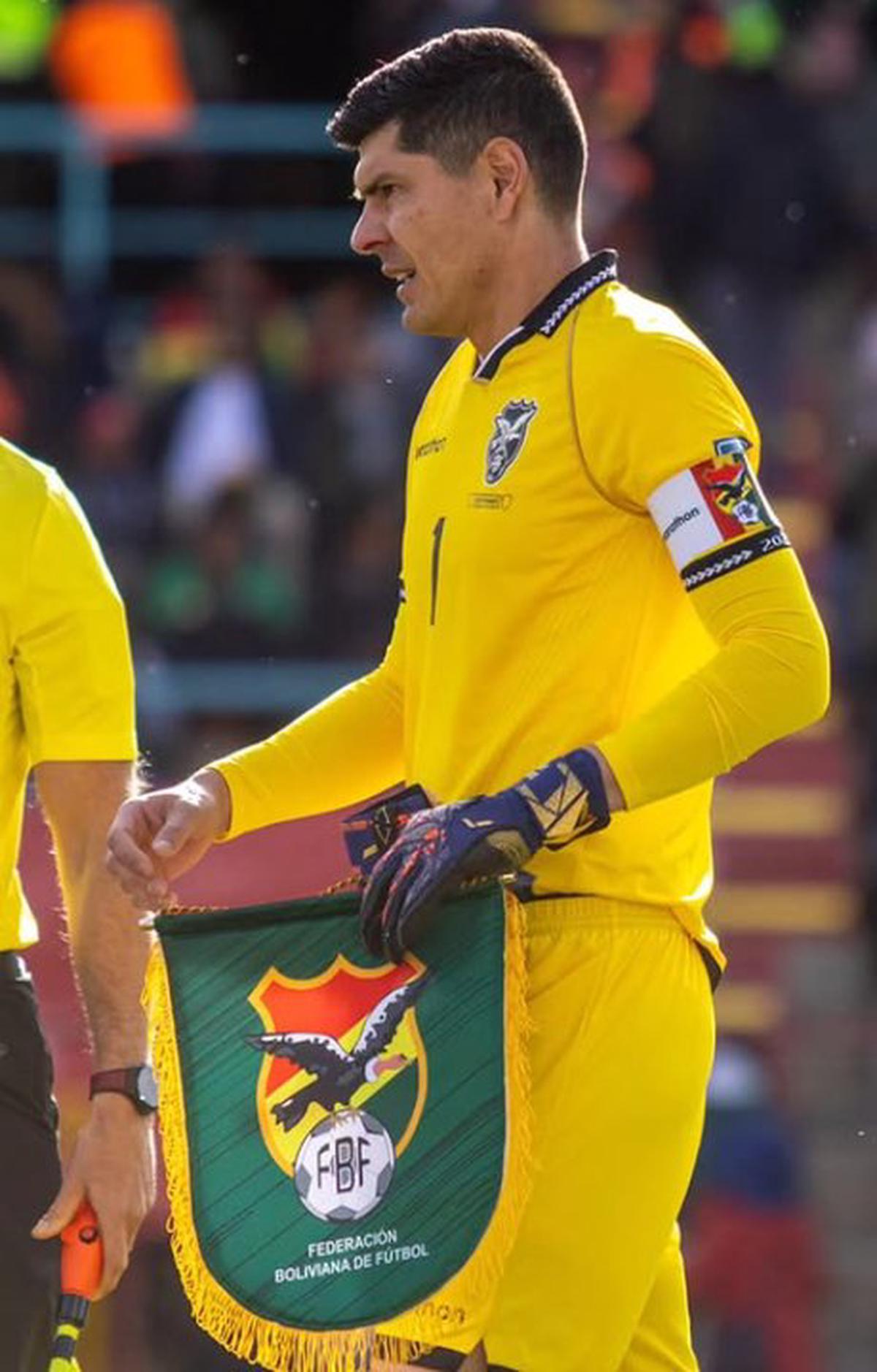 Carlos Lampe, arquero titular de la Selección boliviana.